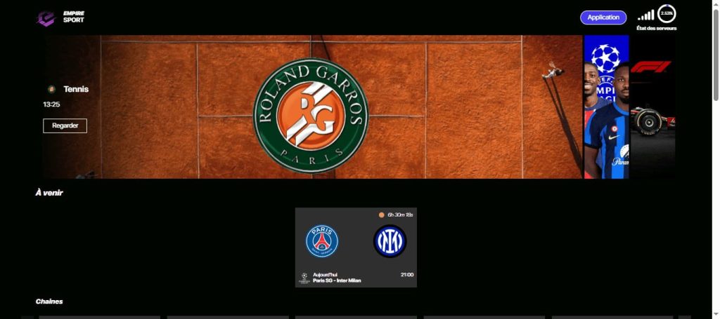 sites de streaming gratuit PSG Inter Milan