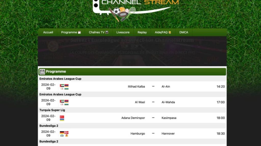 Nouvelle adresse Channel Stream