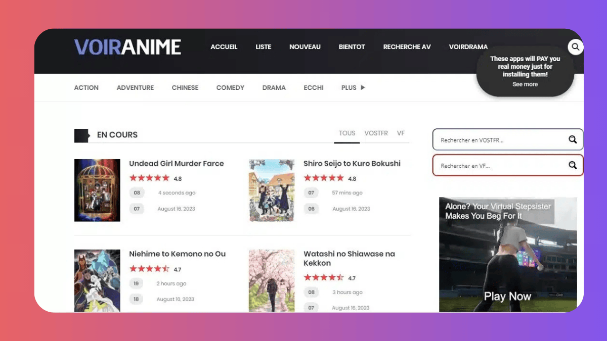 Nouvelle adresse Voiranime en 2026