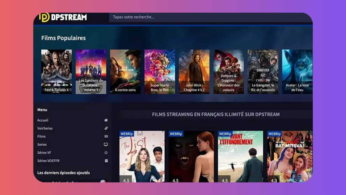 La nouvelle adresse de DPstream en février 2026