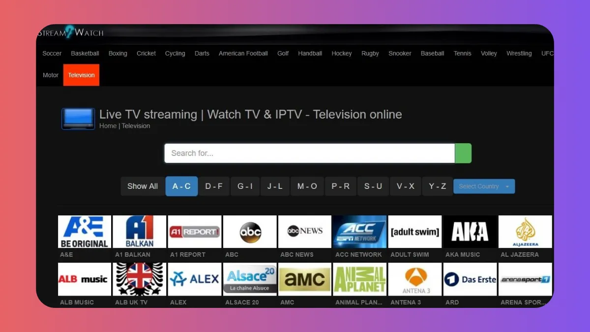 nouvelle adresse Stream2watch
